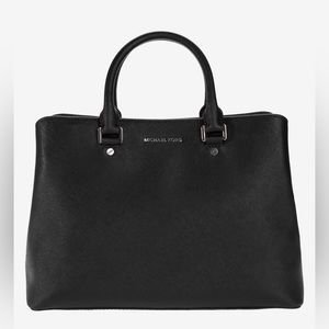 Black Leather Michael Kors Satchel